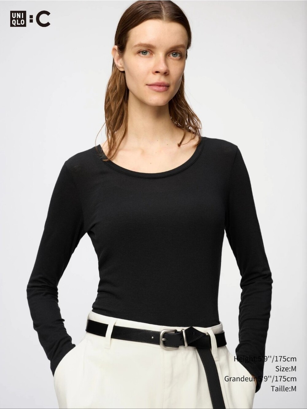 Uniqlo Black Long-Sleeve Heat Tech Extra Warm Crewneck Top